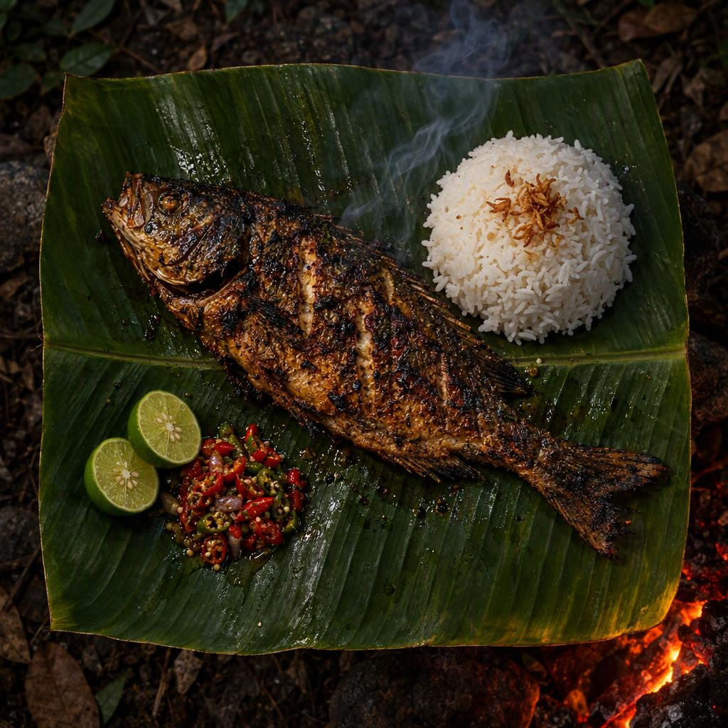 Charcoal fish, Food sample on UmZobo